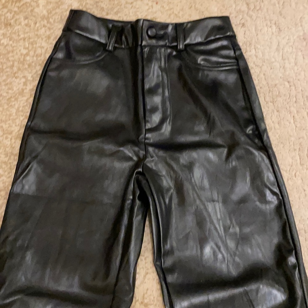 Black leather pants